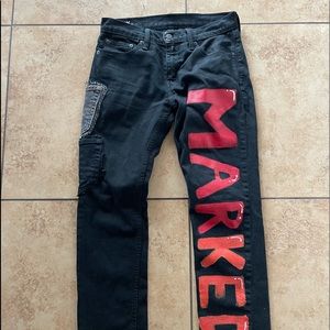 Marked keys custom jeans